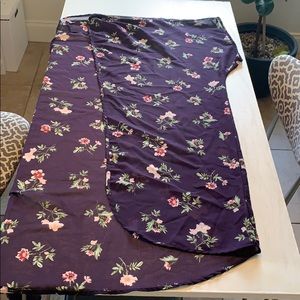 One Size Purple Floral Kimono Longer Length